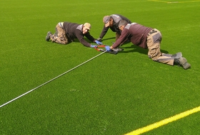 Rénovation d'un terrain de football Saas Fee