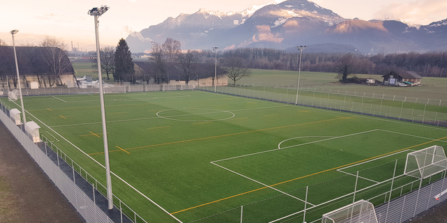 Monthey, terrain de foot & rugby