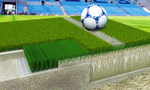terrain de football hybride ou renforcé